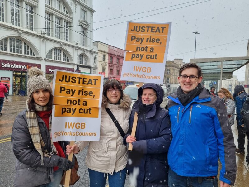 Showing solidarity with Stuart Delivery drivers at the start of their strike action